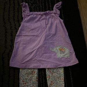 Carter's Lavender Top and Floral Bottom Set